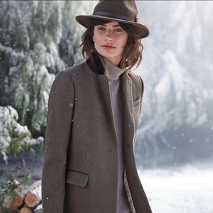 Joules Moss Green Cheltenham Tweed Coat - US14/UK18